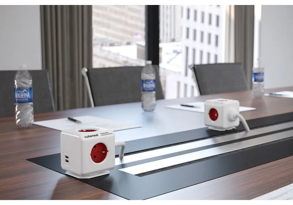 Rozgałęźnik do gniazdka 13 cm PowerCube Extended USB – Cubenest