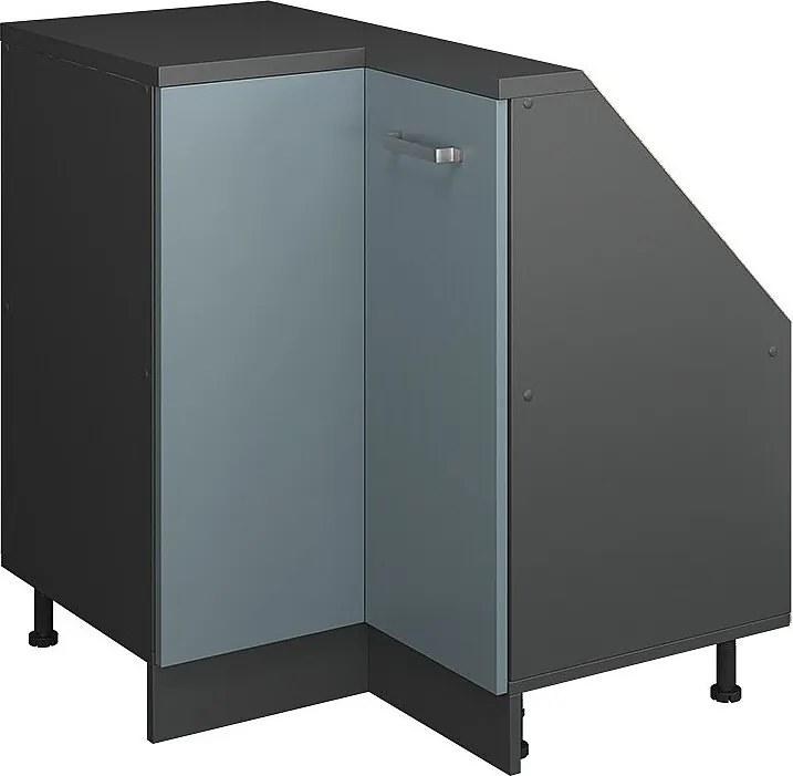 Narożna szafka kuchenna na dach skośny niebiesko-szary 75.6x75.6x81.6 r-line