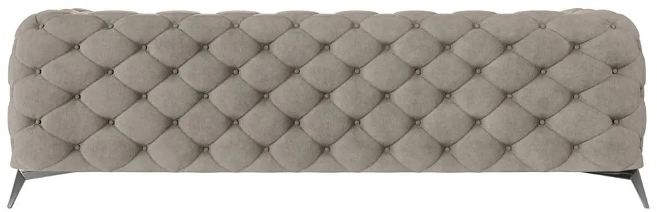 Szarobeżowa aksamitna sofa 243 cm Chelsea – Ropez