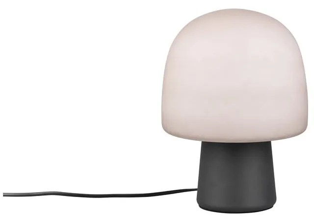 Czarno-biała lampa stołowa ze szklanym kloszem (wysokość 27 cm) Steen – Trio