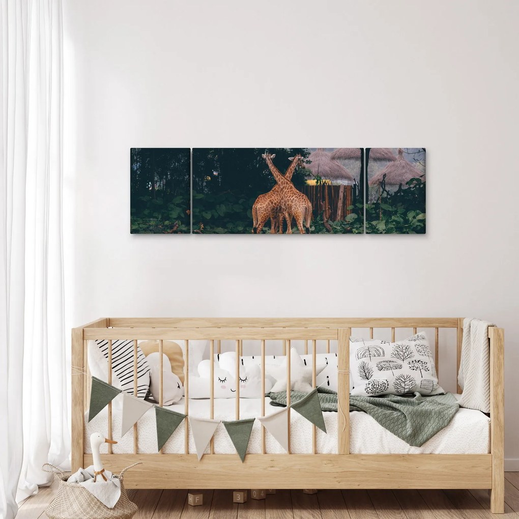 Obraz dwóch żyraf (170x50 cm)