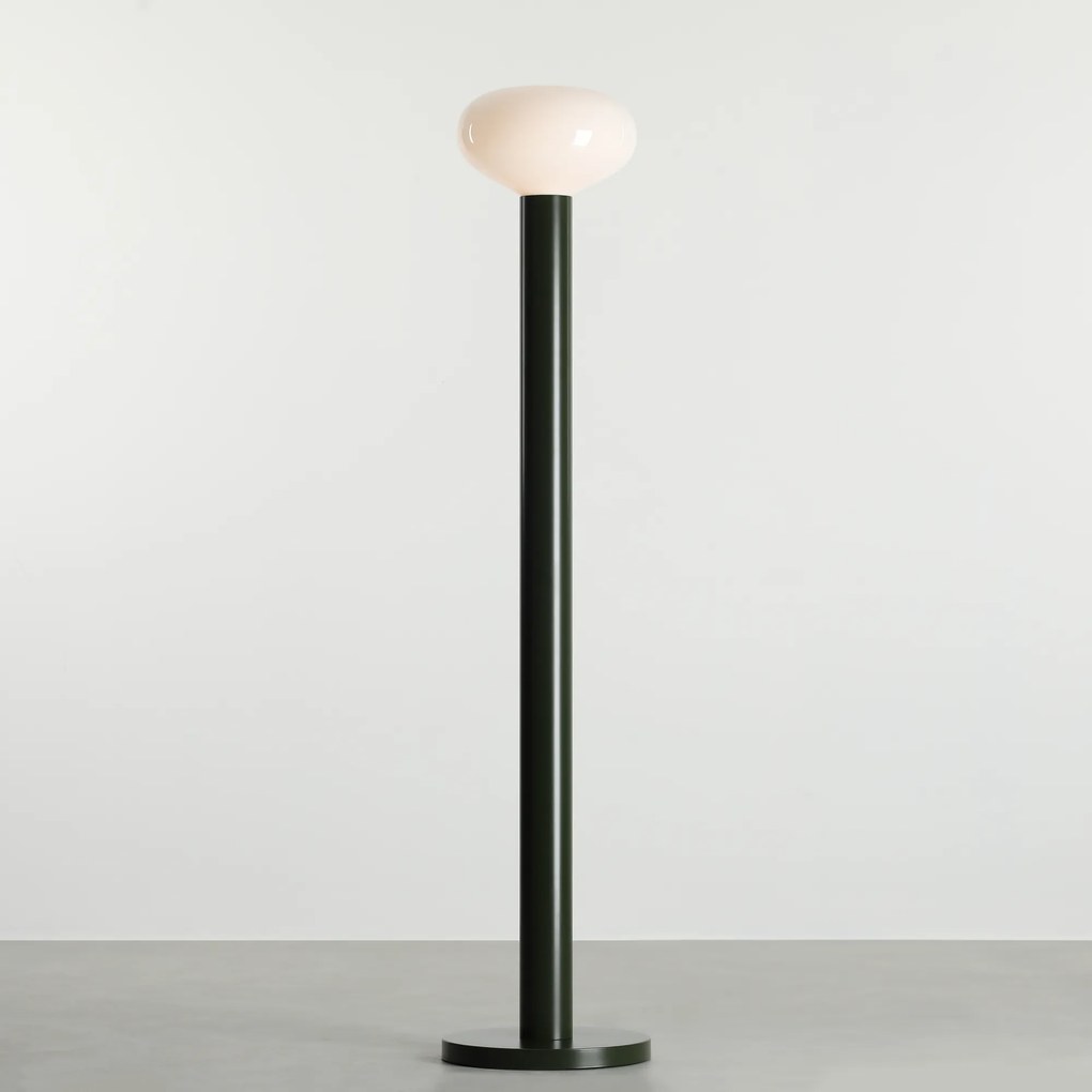 Ciemnozielona lampa stojąca Flo Moss