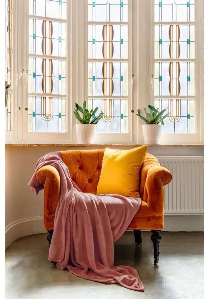 Ceglasta narzuta z mikropluszu 220x240 cm Plaid – Tiseco Home Studio