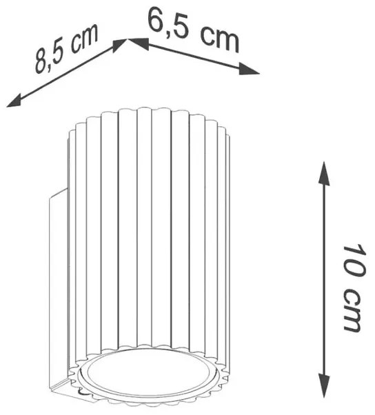 Złoty nowoczesny metalowy kinkiet - 5X D287 N8-N67