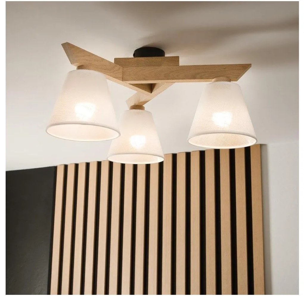 żyrandol natynkowy ANTONIO 3xE14/40W/230V dąb