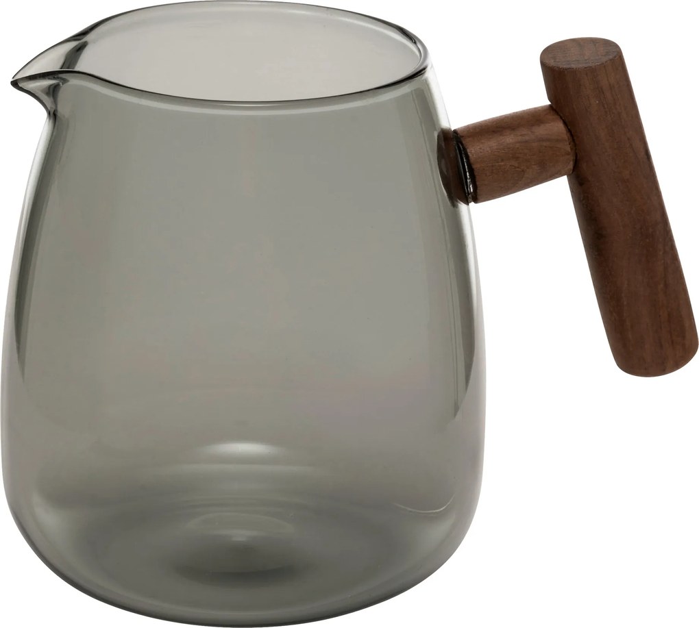 Dzbanek do zaparzania z szarego szkła TWISTED LIME, 800 ml