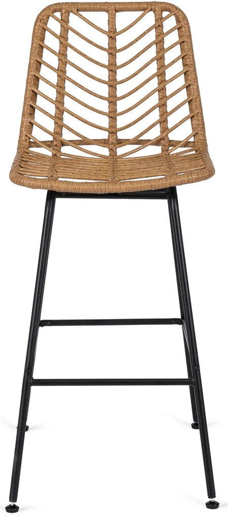 Hoker Rattanowy JERRY Ogrodowy Krzesło Barowe Boho