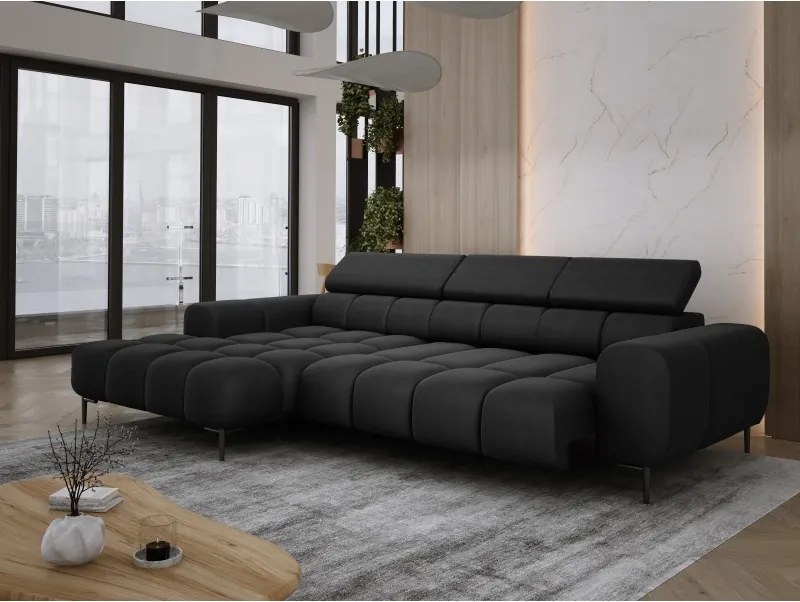 Narożnik PLAZA MINI wolnostojący Lewostronny w tkaninie Promocyjnej SOLAR 99 WERSAL