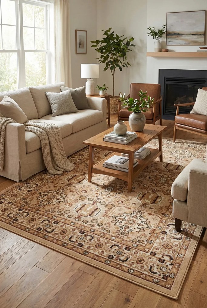 Brązowy dywan klasyczny C6-T07