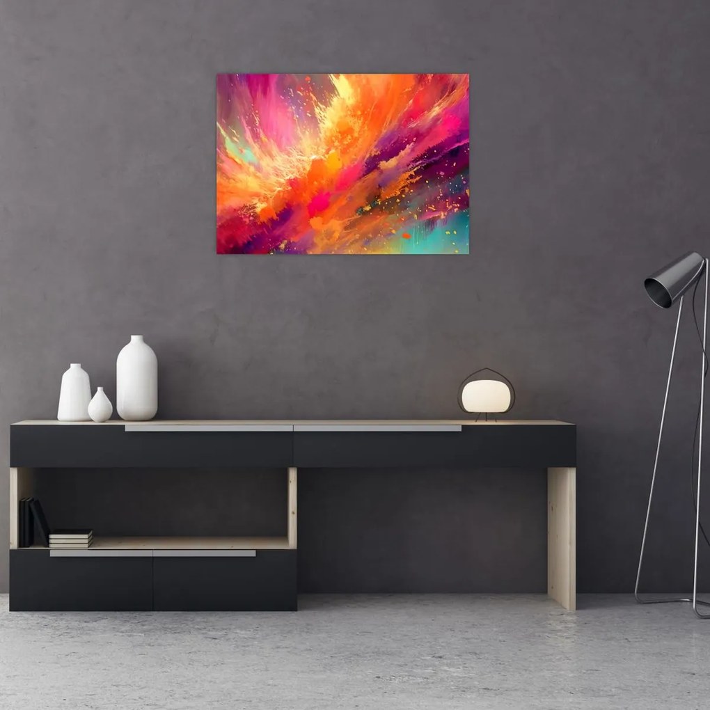 Obraz na szkle - Dynamiczna abstrakcja (70x50 cm)