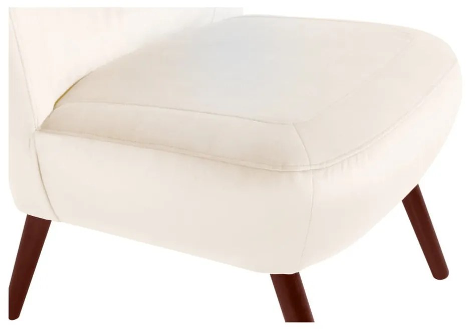 Kremowy fotel Max Winzer Sari Velvet