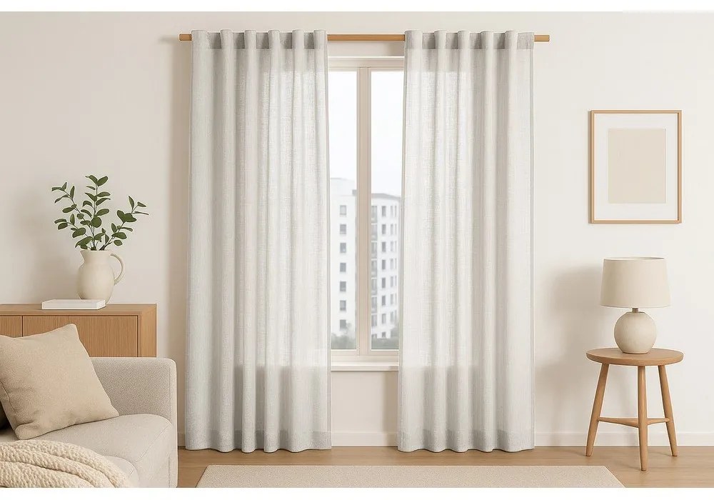 Kremowa zasłona 140x250 cm Valeta – Restilo