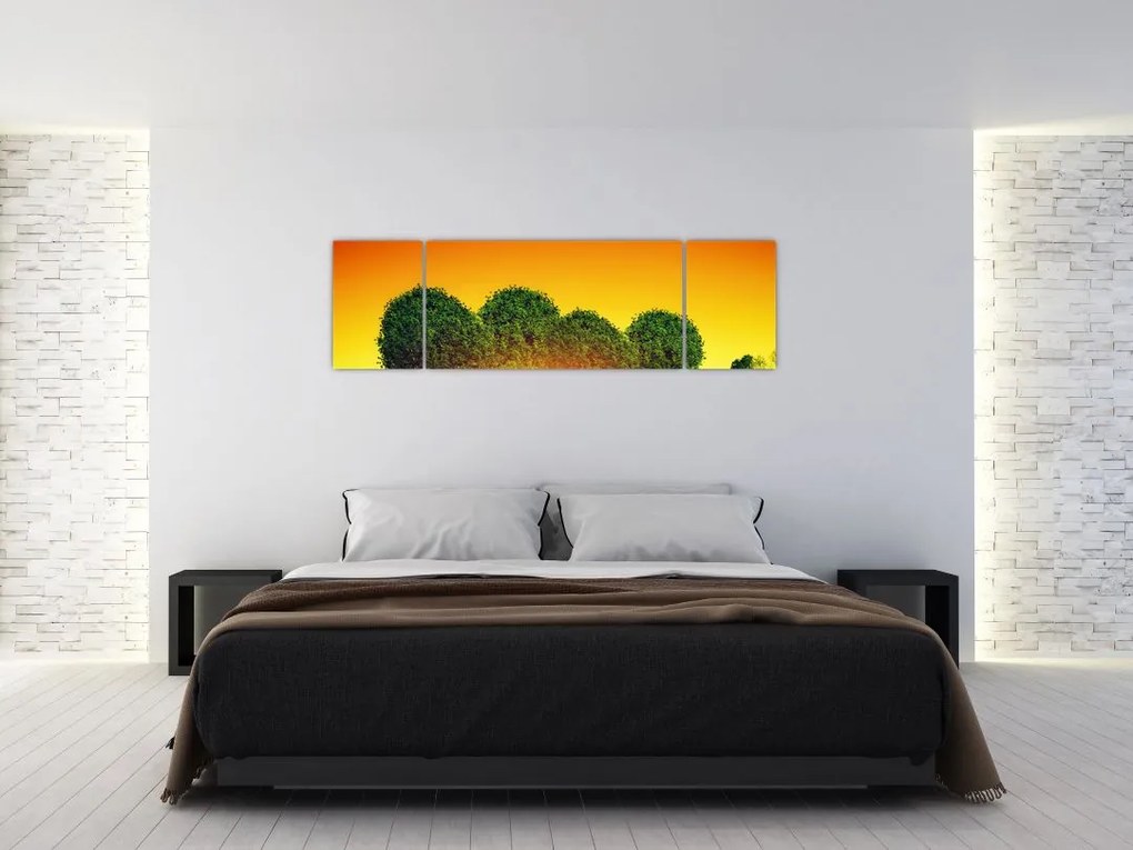 Obraz - Serce w koronach drzew (170x50 cm)