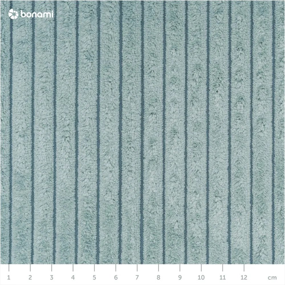 Miętowy sztruksowy rozkładany/ze schowkiem narożnik (w kształcie litery U) Nihad – Bobochic Paris