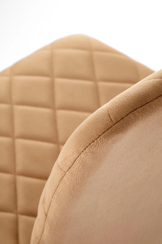 Pikowane krzesło do jadalni K525 Halmar z tkaniny velvetowej