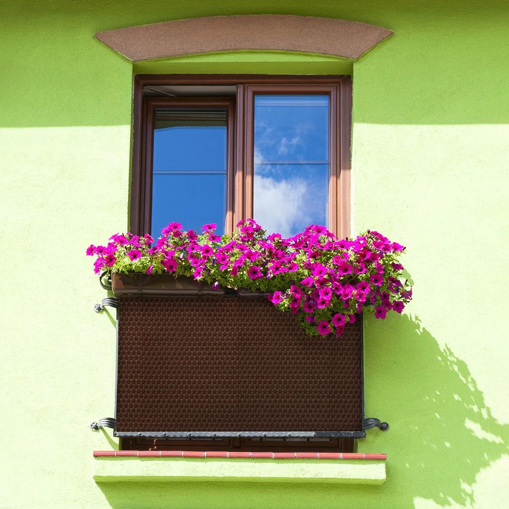 Osłona balkonowa Tress 0,9 x 3 m brązowa PATIO