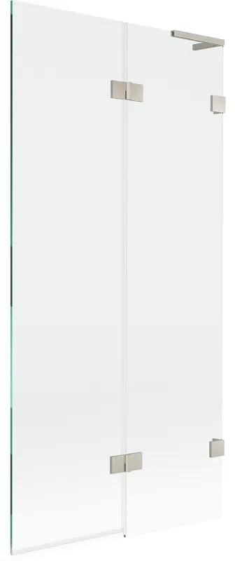 Mexen Lunar L parawan nawannowy 2-skrzydłowy prawy 90 x 150 cm, transparent, nikiel szczotkowany - 897L-090-100-97-00-P