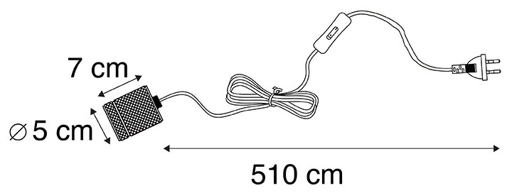 Lampa wisząca czarna 1-źródło światła z wtyczką - CavaluxDesignerski Oswietlenie wewnetrzne