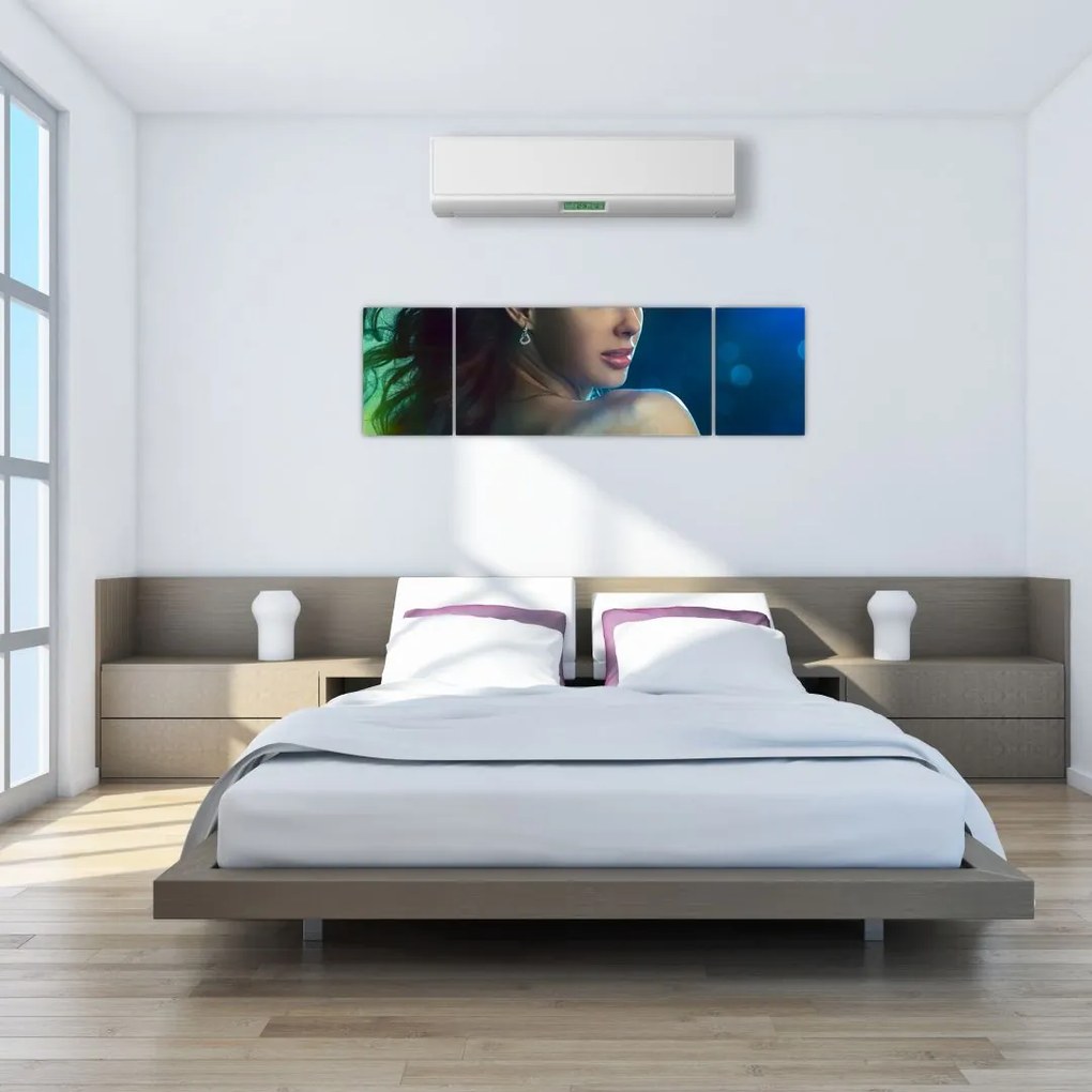 Obraz - Spojrzenie młodej kobiety (170x50 cm)
