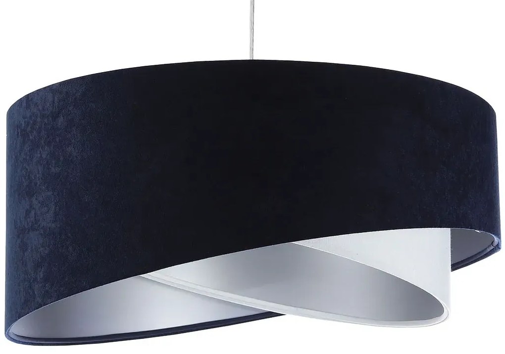 Granatowo-srebrna lampa wisząca nad stół - 3X EX995 W5-S09