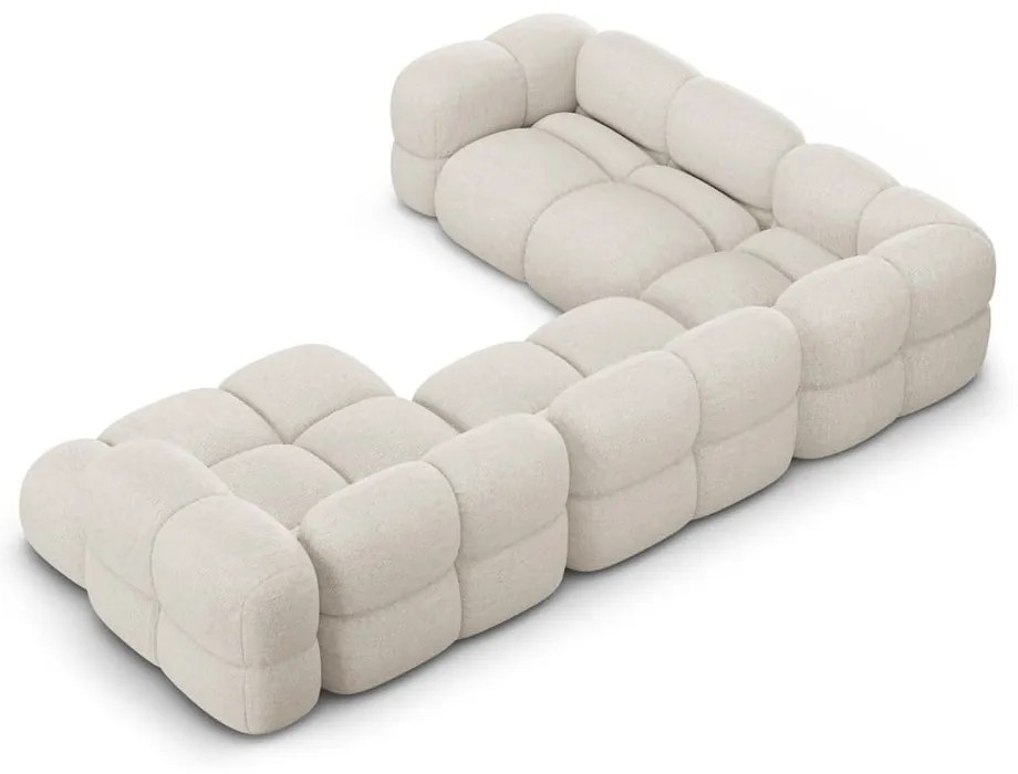 Beżowy narożnik (lewostronny/w kształcie litery U) Loretto – Cosmopolitan Design
