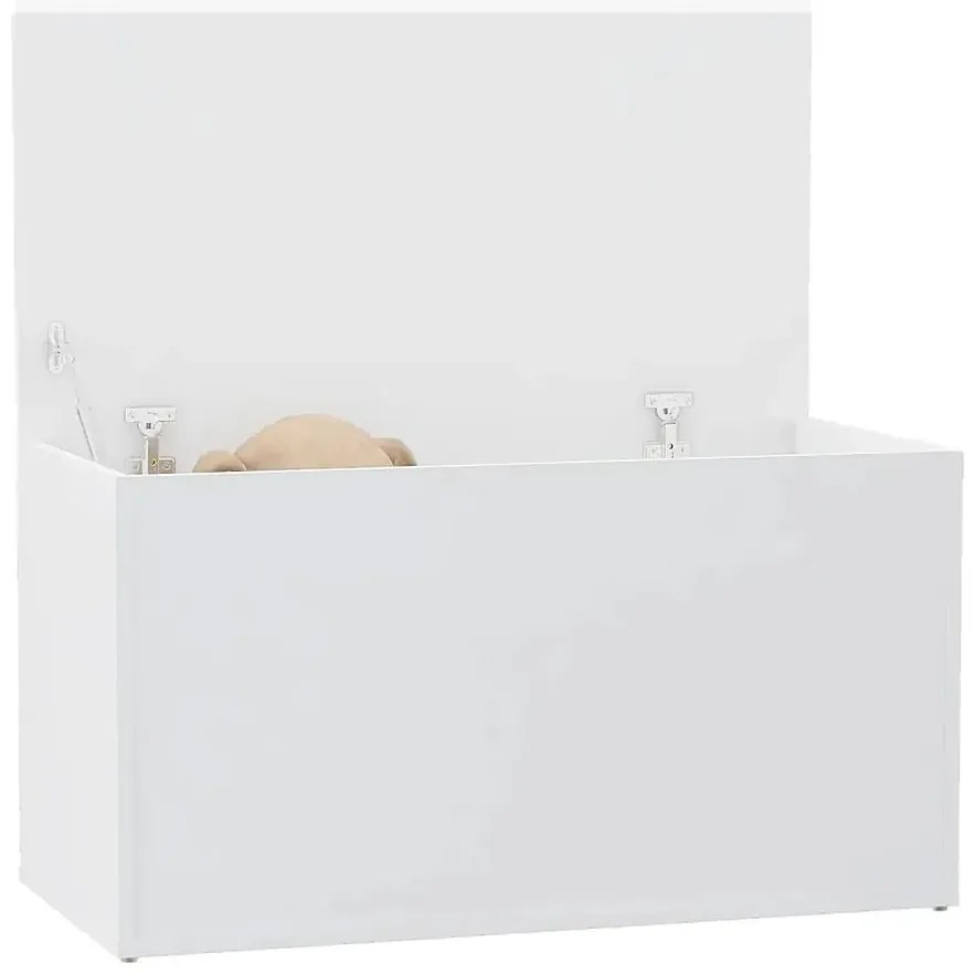 Biała skrzynia na pościel M8-E29