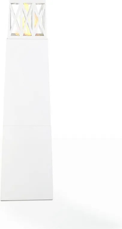 Kominek ogrodowy na bioetanol Vulcano White 40x40x145