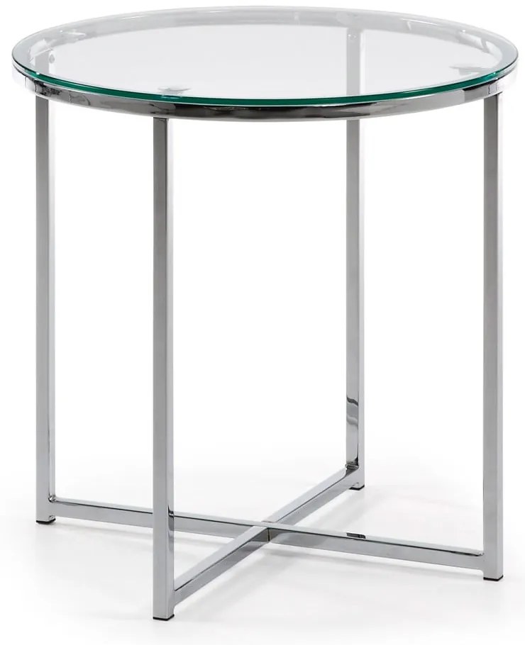 Okrągły stolik ze szklanym blatem ø 50 cm Divid – Kave Home