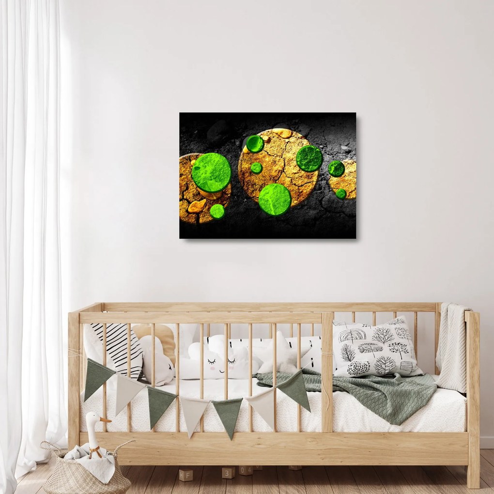 Obraz na szkle abstrakcji - Kule (70x50 cm)