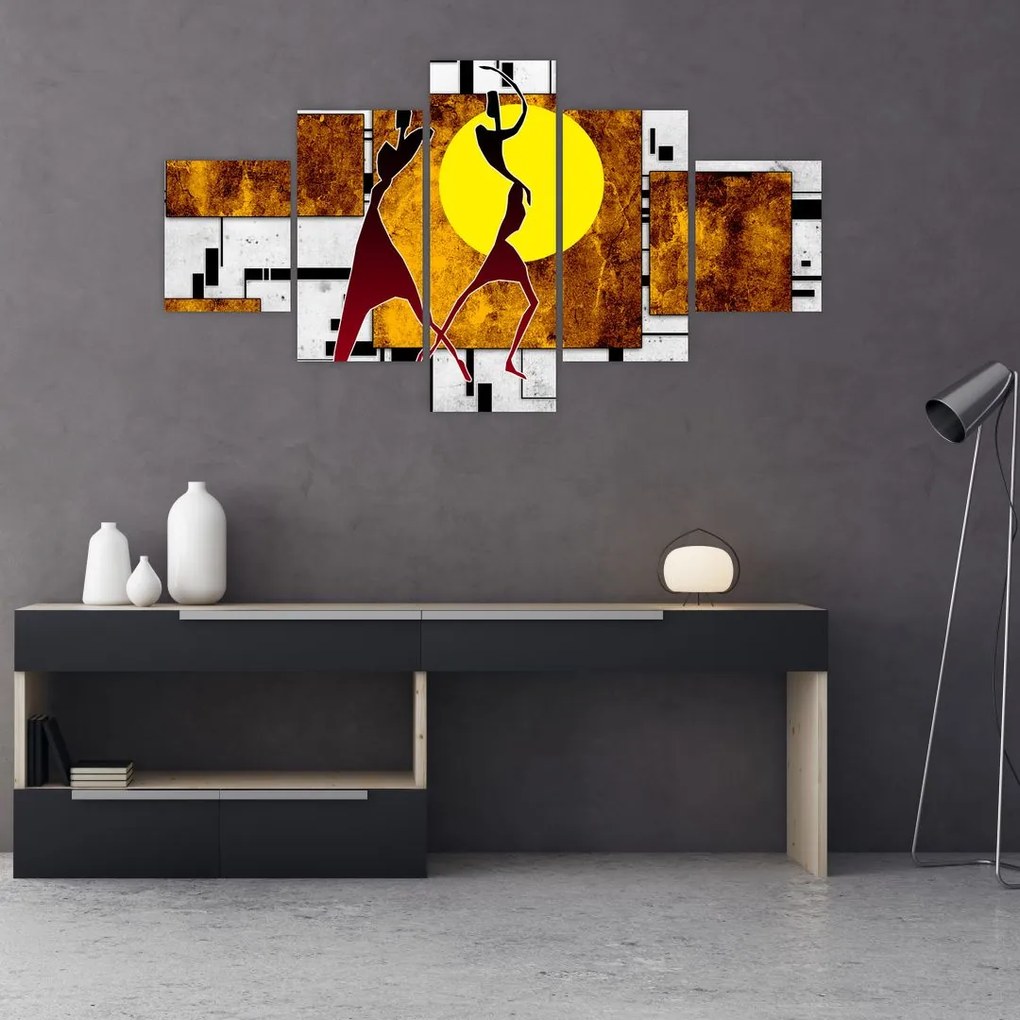 Obraz malarstwa z epoki starożytnej (125x70 cm)