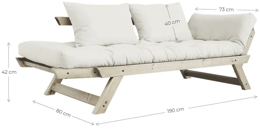 Sofa rozkładana Karup Design Bebop Natural Clear/Linen Beige
