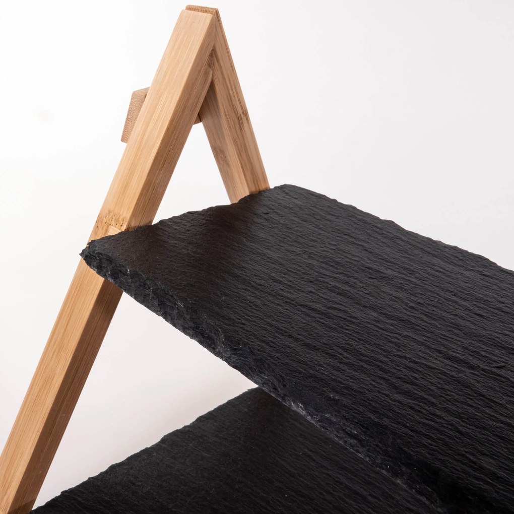 Patera bambusowa do serwowania, łupek kamienny, Kesper