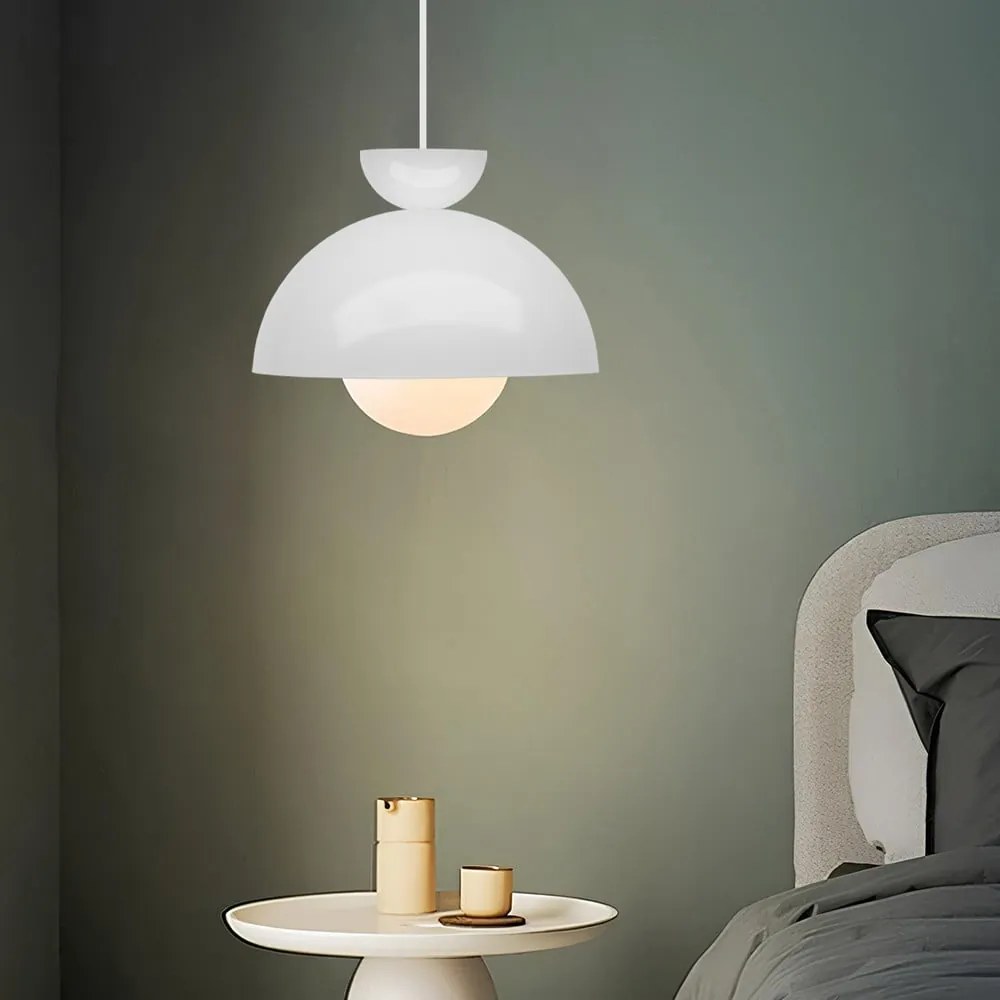 Lampa wisząca z metalowym kloszem ø 25 cm Arta – Opviq lights