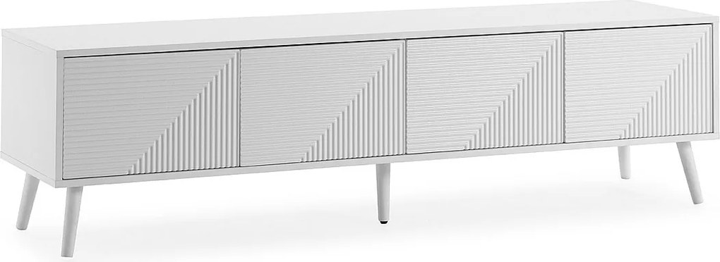 Kolumna RTV Telmo 4-drzwiowa kolor Biały 160 cm