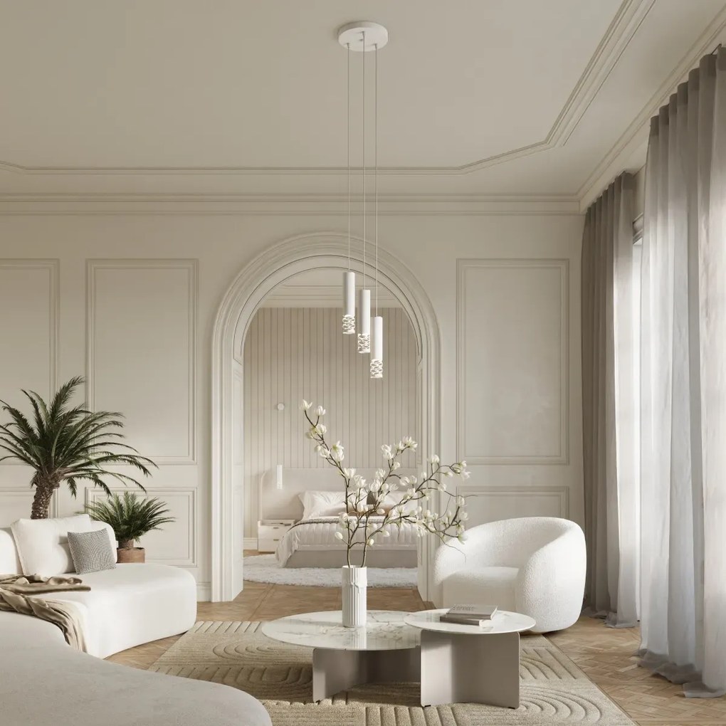 Lampa wisząca LIRO 3P biała SOLLUX LIGHTING