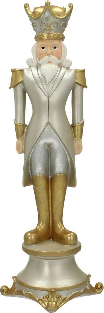 Figurka Dziadek do orzechów 42cm silver