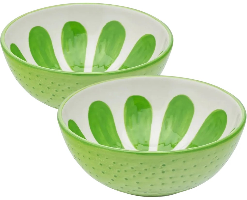 Altom Zestaw ceramicznych misek Tropicana limonka12,5 cm, 2 szt.