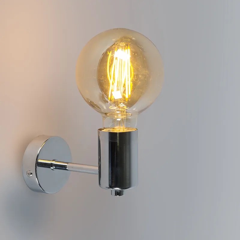 Zestaw 2 Nowoczesnych lamp ściennych chrom - Facil Nowoczesny Oswietlenie wewnetrzne