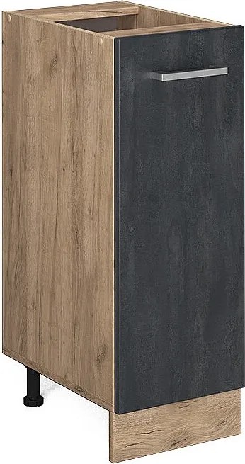 Szafka apteczna czarny beton 30x46x81.6 r-line