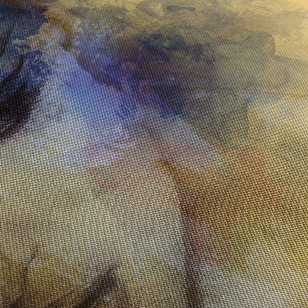 Obraz - Portret kobiety, rysunek (z zegarem) (90x30 cm)
