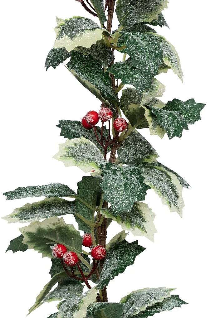 Girlanda z liści ostrokrzewu, 180 cm