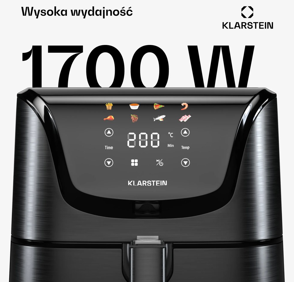 Klarstein Frytownica na gorące powietrze AeroVital Deluxe, 1700 W, z akcesoriami