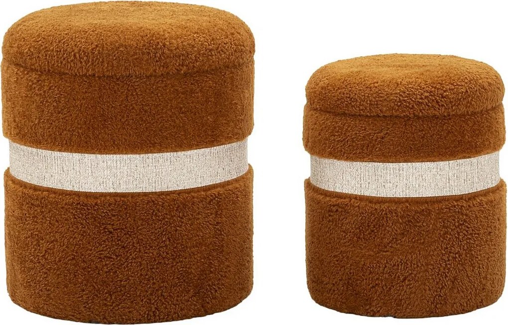 Pufa VKH721, Brązowy, 47x40x40 cm, Kendra Home