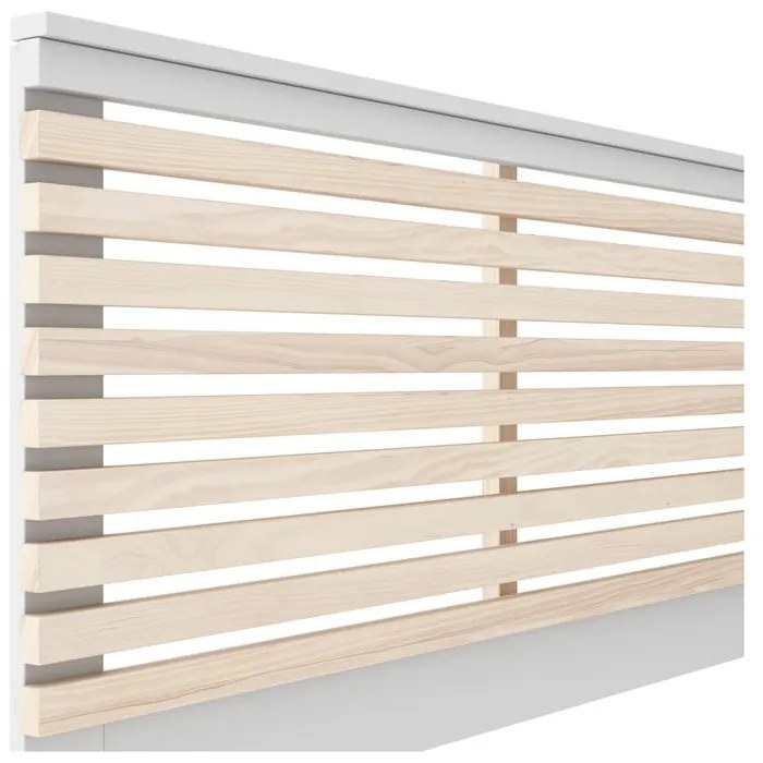 Biały zagłówek w dekorze sosny 146x100 cm Campus – Marckeric