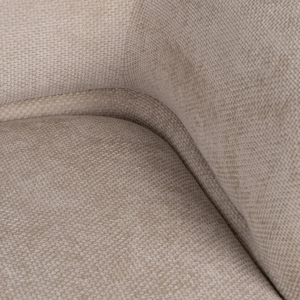 Beżowa sofa z tkaniny szenilowej prawostronna 151 cm Minimal – Ixia