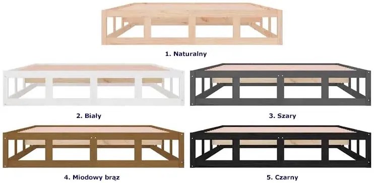 Naturalne sosnowe łóżko 120x200 D9-P95