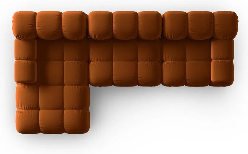 Pomarańczowa aksamitna sofa 285 cm Bellis – Micadoni Home