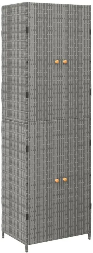 Szara pojemna szafa gospodarcza do garażu C8-G51