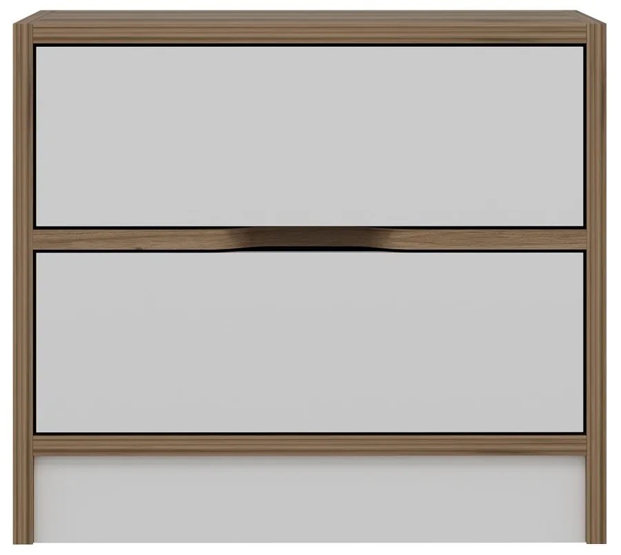 Stolik nocny Elina Walnut White