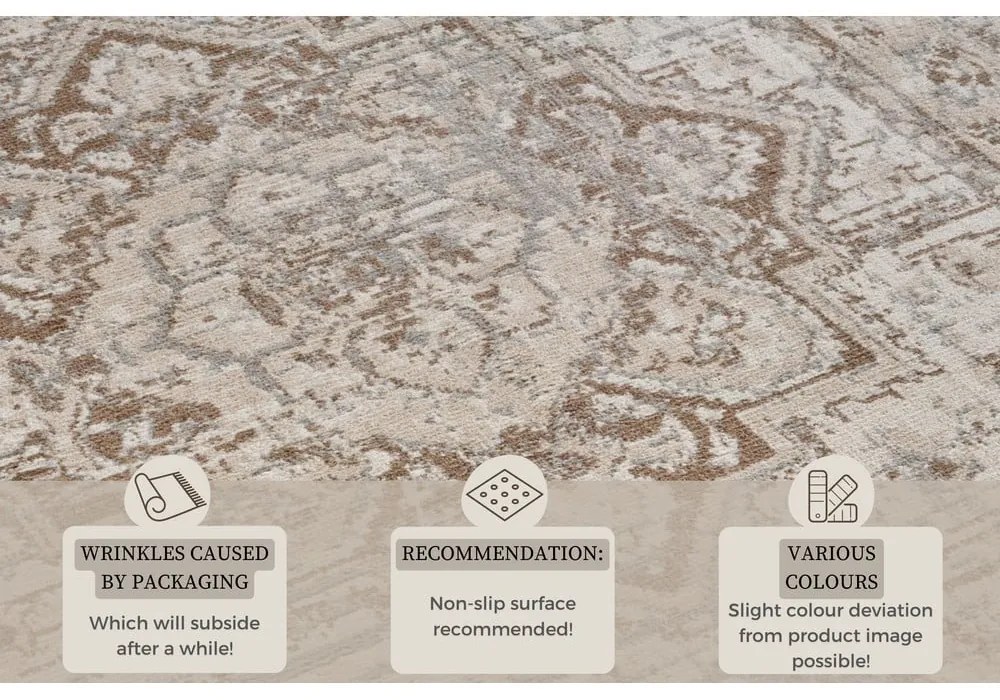Beżowo-kremowy chodnik 80x200 cm Terrain Designer Sand – Hanse Home